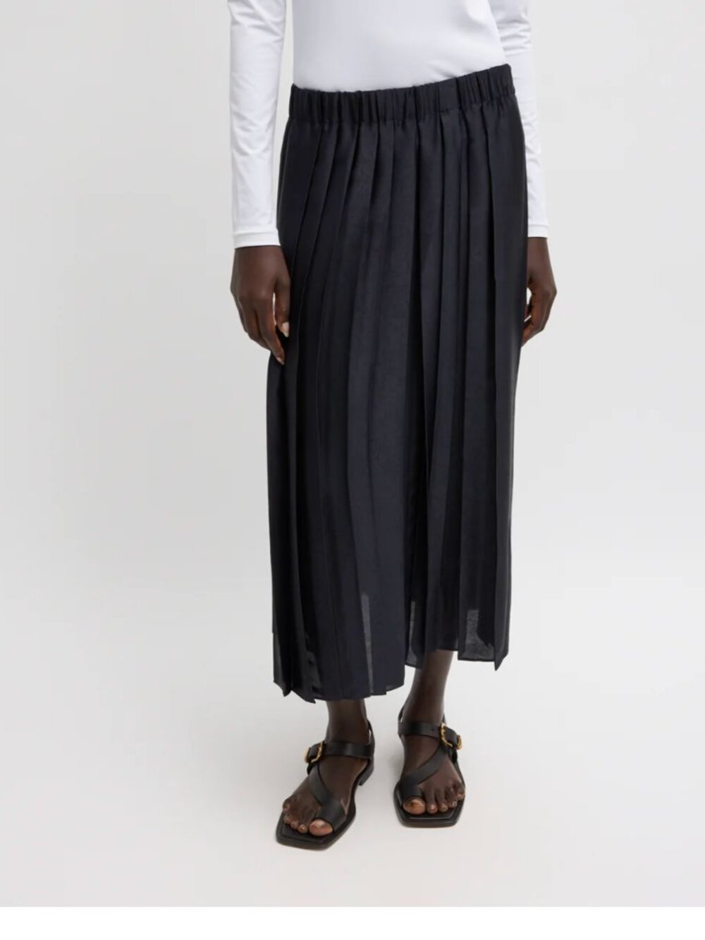 Tibi Fundamentals Feather Weight Pleated Pull On Skirt Size XXS